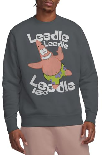 Svampbob sjungande Patrick Crew sweatshirt, kol, liten, Träkol, S
