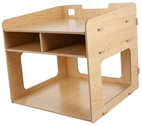 DIYEAH Druckerständer Holz-Desktop-lagerregal Desktop-Organizer Kleinigkeiten-aufbewahrungsbox Über Dem Druckerregal