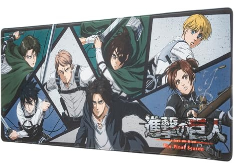 Alfombrilla ratón XXL Ataque a los Titanes - Alfombrilla Escritorio (Mouse Pad XXL: Protector Escritorio)| Accesorios Gaming Anime - Tapete Escritorio : Alfombra Escritorio Impermeable Antideslizante