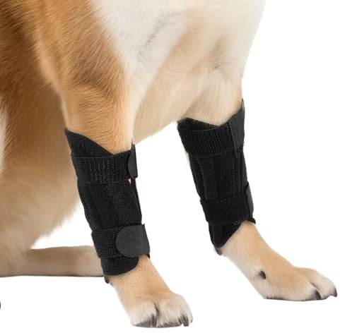 CIATBYYJ Hunde-Beinmanschette, 1 Paar, Vorderbeinbandage, schützt Wunden, stoppt Lecken, Hunde-Bandagen für Hinterbeine, Unterstützung, Hundeschiene Vorderbeine, verhindert Verletzungen und