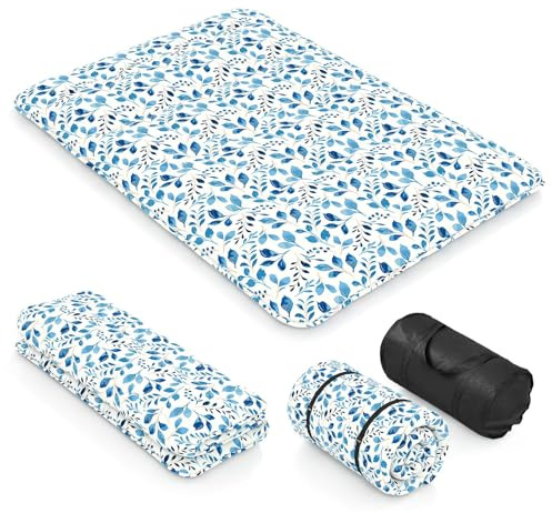 GIANTEX Bodenmatratze 140x200 cm, Futon Matratze Japanisch, Tatami Matte Faltbar & Tragbar, Klappmatratze mit Tragetasche & Abnehmbarer Bezug, Schlafmatte Schlafunterlage für Gästezimmer Schlafzimmer