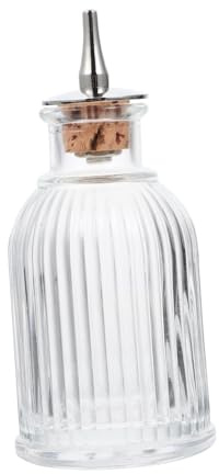 Botella de Vidrio Grabada para Bitter con Tapón, Estilo Retro