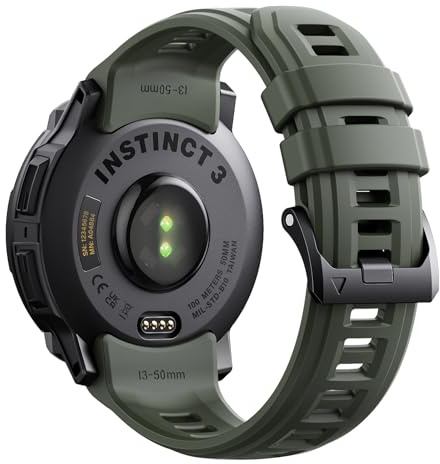 Kompatibel med Instinct 3 50 mm klockarmband, ersättningsarmband i silikon 26 mm för Instinct 3 50 armband