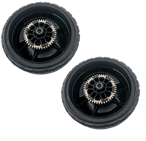 HomeVortex Set di ruote di ricambio per tosaerba da 20,3 cm con kit di trasmissione per Honda HRN216 Series 44710-VR8-N00ZA 42710-VR8-N00ZA parti di trasmissione a 12 denti (2 ruote posteriori)