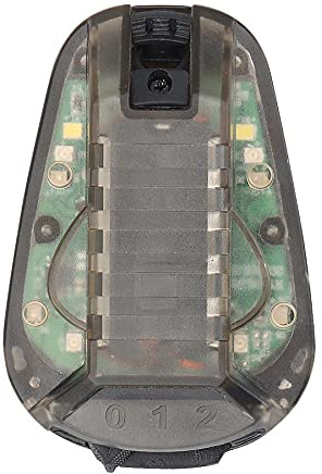 Tebbomp Casque Survie Gyrophare LumièRe Stroboscopique pour Casque SéCurité de Survie Lampe de Poche IR Signal éTanche avec Magic Tape D