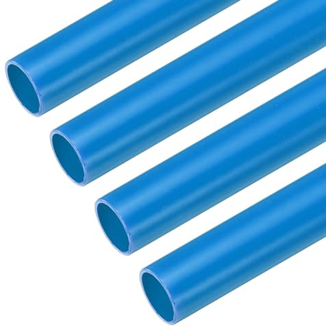 QUARKZMAN Tuyau Conduit PVC 1.3m/51 Longueur 16mm OD Gaine Câble Bleu Tube Droit Pour Installation Câblage Électrique Pack de 4