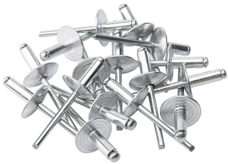 30/10 remaches ciegos de aluminio con brida grande, diámetro de brida de 5/8 (16 mm)(4.8x16mm-30pcs)