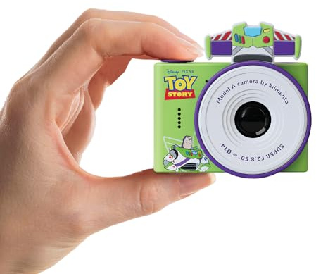 Kiimento - Fotocamera digitale ultra compatta per bambini dai 3 ai 5 anni, con obiettivo selfie, scheda di memoria da 16 GB, modello A (Buzz Lightyear)