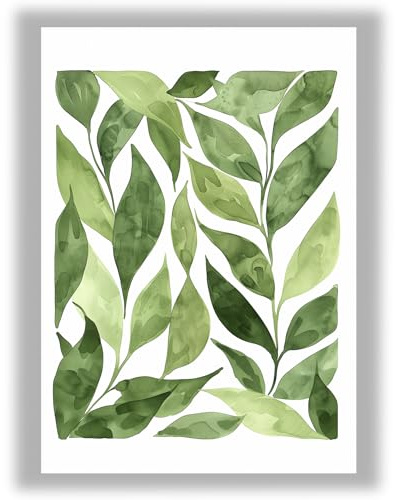 Soft Botanicals - Leaf Study | Botanical Fern & Leaf Wall Art Print | Unframed Print - A3