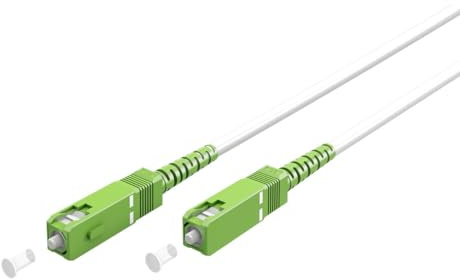 SC-APC Câble fibre optique monomode Simplex 9-125 Blanc 10 m