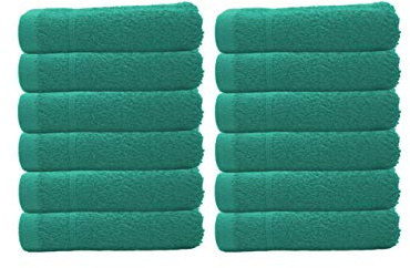 A & B TRADERS Washcloths 100% Prime Egyptian Cotton Pack of 12 Facecloths Flannels Super Soft Quick Dry 30 x 30cm (Mint)