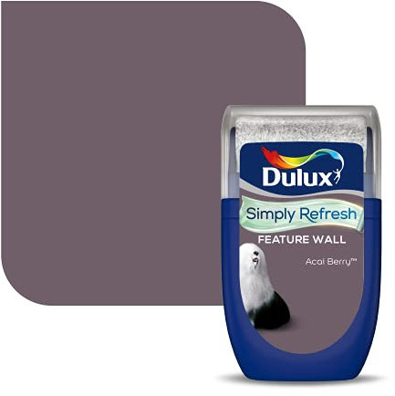 Dulux Simply Refresh Feature Wall Matt Emulsion Paint - Acai Berry - 30ML, Tester, 5569257