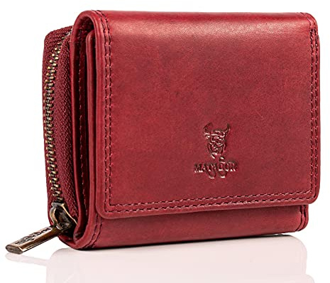 MATADOR Geldbörse Damen Herren Klein Leder #CHIQUITO Mini Geldbeutel mit edler Geschenk Box, Elegantes Portmonee mit RFID Blocker, Luxus Kleine Geldbörse Herren Damen mit vielen Fächern - Viele Farben