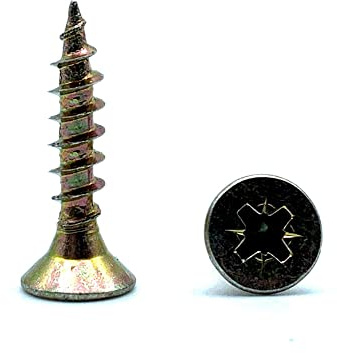 DOJA Barcelona | Vis à Bois Tête Fraisée 4x40 mm | 100 Cruciformes + Embout PZ2 | Vis d'Assemblage pour Aggloméré | Autotaraudeuses et Autoperceuses