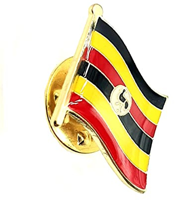 Uganda Ugandan Africa Metal Country Flag Pin Badge