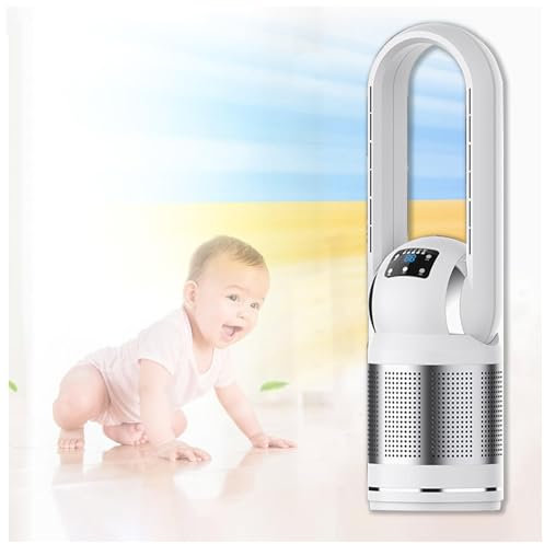 JUNZAI Ventilador torre Con Control Remoto Pantalla Led Ventilador torre 3 Modos 8 Velocidades Ventilador de torre Silencioso Oscilación 80° Temporizador 8H