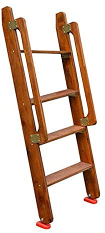 50 55 66 Inch Bunk Bed Ladder Wooden with Handrail,Modern Loft Bed Ladder Non-slip for Home Attic Bedroom Apartments,Load 150KG (Color : Brown, Size : 4 Steps)