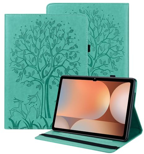 BOLELAW Hülle für Amazon Fire HD 10 / Amazon Fire HD 10 Plus 10.1 Zoll (13./11.Gen,2023/2021) mit Stift und Stifthalter, Kartenschlitz Standfunktion Flip Fashion Schutzhülle, Grün