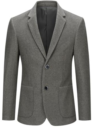 YOUTHUP Tweed blazer för män, 2 knappar, skräddarsydd sportdräkt, jacka, formell affärskläder, jackor, gRÖN, S
