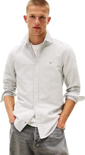 Tommy Jeans herr Tjm Slim Stripe Oxford Shirt Ext Dm0dm20668 L/S skjorta