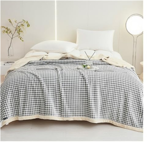 OUYUE Manta Invierno Mantas De Lana, Manta Ligera Bonita, Manta Cálida para Sofá Cama Cobija para Sofá(B,150 * 200cm)