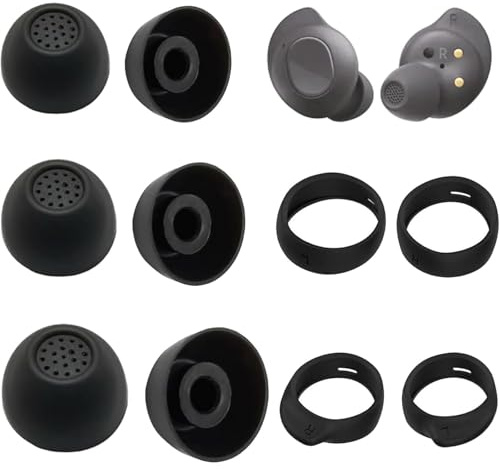 Alriedy Samsung Galaxy Buds FE Ohrstöpsel, 5 Paar Silikon Ohrflügel, Anti-Rutsch, Staubschutznetz, Galaxy Buds FE Ersatzteile