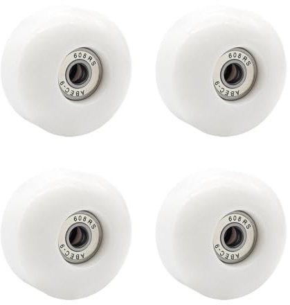 MiOYOOW Skateboard Wheels, 4PCS 95A Hardness Wheels with Bearings Wear Resistant 52MM Skateboard Wheels for Easy Gliding