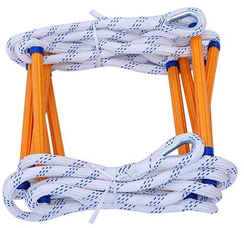 5M Escape Rope Ladder, Emergency Fire Escape Ladder Resin Life-Saving Ladder 2/3/4 Storey High Altitude Rope Ladder