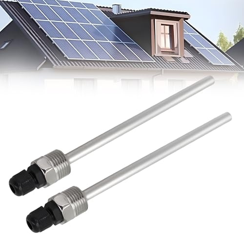 2 Pièces Puits Thermométriques, G 1/2 Puits Thermométriqu 300 mm Inoxydable 304 Sonde Temperature Submersible pour Thermocouples