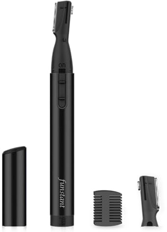 Upgraded Funstant Eyebrow Trimmer for Men, Precision Facial Grooming Tool, Battery-Operated Razor for Eyebrows, Light Beard & Face Detailing, Painless, No Pulling, Gentle on Skin, Compact & Portabl