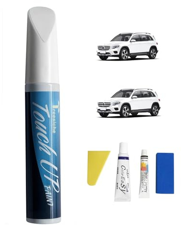 Treesiche Rimuovi Graffi Auto per Mercede-Benz, Penna Ritocco Carrozzeria, 2 in 1 Penna per Riparazione Graffi Auto, Soluzione Rapida e Facile per la Riparazione, Bianco Polare (149)