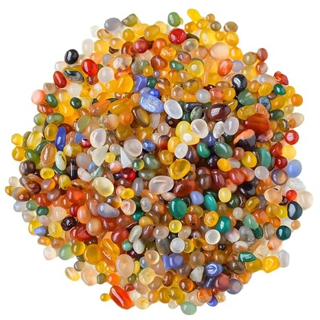 200g kleine Edelsteine für Kind er, 5-7mm Halbedelsteine für K inder, Trommelsteine, Edelsteine für Kinder Schatzsuche, Bunte Steine Kinder, Zur Dekoration, Edelsteinspiel, Geburtstagsgeschenk (Bunt)