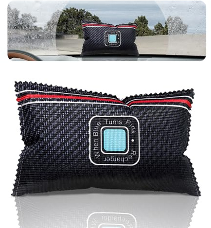 SilverChry Deumidificatore per Auto, 400g, Silica Gel Essiccante per Forno a Microonde ad Azione Rapida, con Indicatore di Cambio Colore, Riutilizzabile, per l'Appannamento delle Auto
