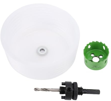 TYTOGE Recessed Lights Hole Saw 2in Cutter with Dust Bowl Catcher for LED Recessed Lighting Wood Plastic Board Ceiling Metal Drywall Green