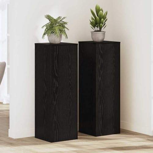 Generico Supporto per Piante 2 PCS Rovere Nero 33 x 33 x 100 cm,Nero,30kg,3365606