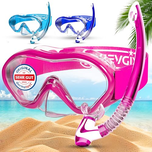 KIDVERSE Set Snorkeling per Bambini - Maschera Subacquea con Boccaglio - maschera bambini mare con cinturino regolabile