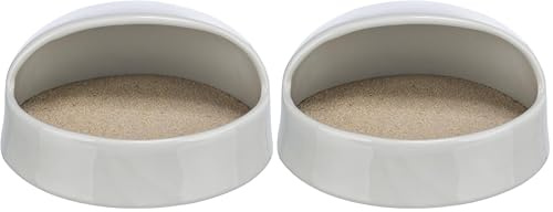 TRIXIE 'Sandbad Für Hamster Sandbad, Hamster/Degus, Keramik, 20 × 10 × 16 cm, Grau - 63009 (Packung mit 2)