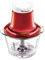 Mini Blitz Chopper - 300W with 600ml Glass Bowl and Stainless Steel Blade (Red)