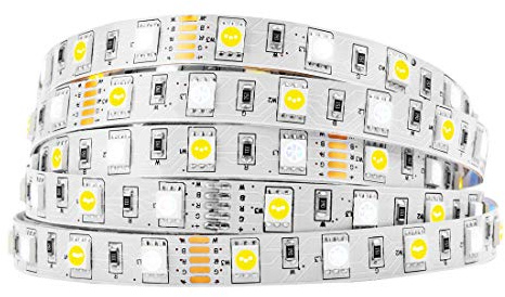 BTF-LIGHTING 5050 RGBW RGB+Warmweiß 150RGB+150Weiße LED 5m 60LEDs/m IP30 | Mehrfarbige LED-Bandleuchten Weiße PCB DC12V Für Schlafzimmer-Küche Heimdekoration