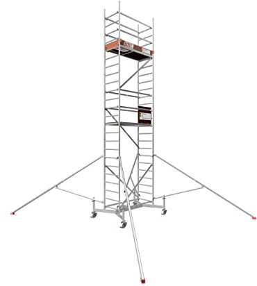 ALTEC Rollfix 1.0 700 | 7m AH | Rollen (Ø150mm) | teleskopierbare Traverse | Dreieckausleger | Made in Germany | TÜV | belastbar 200kg/m² | Alu | Norm - DIN EN 1004-1 | Baugerüst | Fahrgerüst