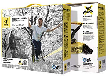 Gibbon Slacklines Classic Line, Gelb, 25 Meter Komplettset
