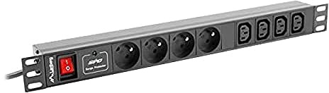 Lanberg REGLETA 1U 10A Rack 19 8X Socket Negro 2M