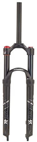 ZECHAO 26/27,5/29in Fahrrad Federgabel MTB,120mm Federweg 1-1/8 Magnesiumlegierung Mountainbike Gabel 9mm Schnellspanner Luftgabel Fahrrad Federgabel (Color : Black, Size : 26inch)