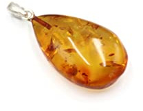 Pendentif Ambre Cognac avec Nœud en Argent Sterling 925 | Collier Baltique | Bijoux en Ambre de la Baltique, Argenté
