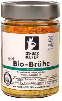 Bremer Gewürzhandel Bio-Brühe, Bio Gemüsebrühe ohne Hefe und Glutamate, Suppenpulver, zum Kochen von Suppen und Saucen, 250g
