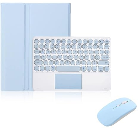 Funda Con Teclado Touchpad Para iPad 10ª Gen 10,9 Pulgadas 2022/iPad 11ª Gen 11 Pulgadas (A16) 2025, QWERTY Teclado Trackpad Bluetooth Español ñ Inalámbrico Desmontable Con Ratón Y Portalápices