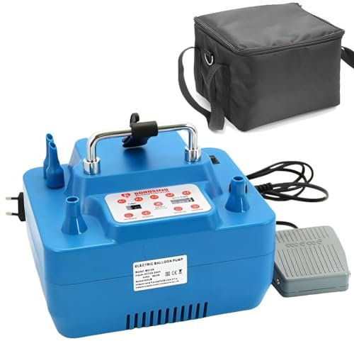 COYEUX Inflador de Globos de Aire portátil de 800 W, con Boquilla Doble e Interruptor de pie, temporización y cuantitativa, para Fiestas/Bodas/cumpleaños/Festivales/Celebraciones