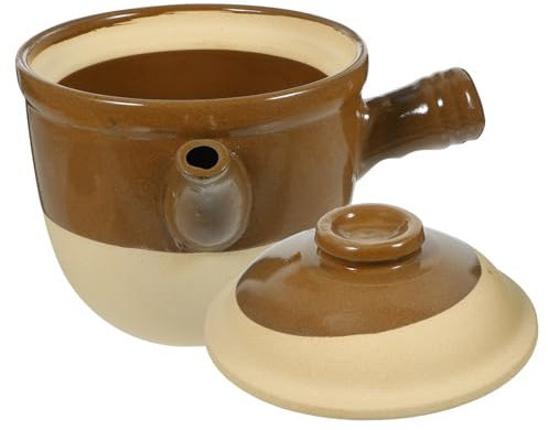FUNOMOCYA Cazuela De Hierbas Para Cocinar Medicina Olla De Barro De Pequeña Tapa Para Preparar Sopa De Arroz Cocina Tradicional