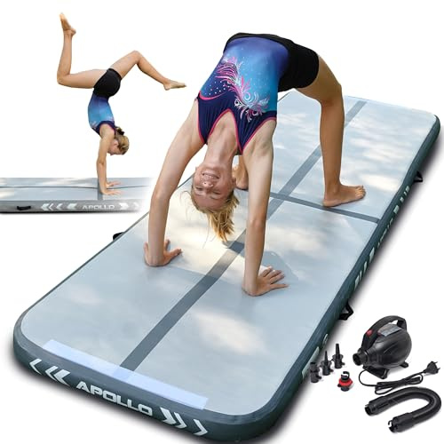 Apollo Air Mat Pro - Air Track Turnmatte für Erwachsene, auch als Gymnastikmatte für Kinder nutzbar, erhältlich in 3m und 4m Länge, aufblasbare Air Matte für zuhause, Outdoor Air Tumbling Matte