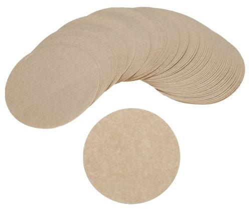 PATIKIL Filtro De Papel Para Cafetera Mocha Desechable Redondo Marrón 2.28 Pulgadas DE Para Máquina De Espresso, Café Oficina Hogar Paquete De 300